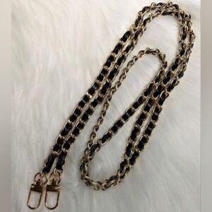 NEW Black/Gold Chain Purse Strap
